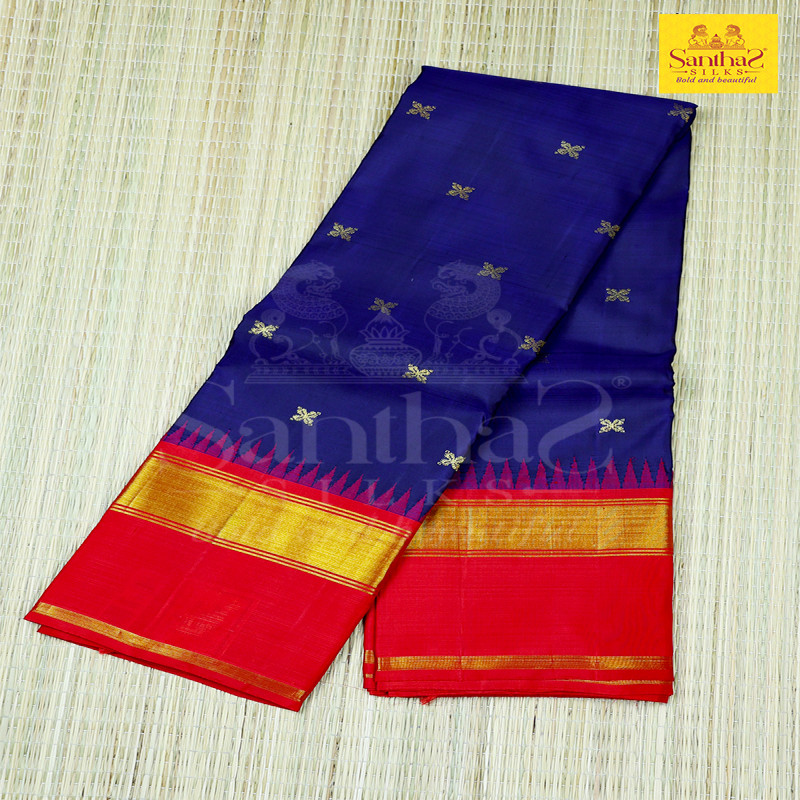 Violet Clover Butta Body with Bentex Temple Red Border