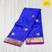 Royal Blue Annam Butta Body with Getti Magenta Border