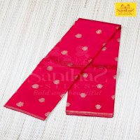 Tomato Red Iruthalai Patchi Butta Body with Half White Pallu