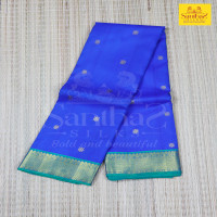 Pepsi Blue Diamond Chakra Butta with Getti Greenish Blue Border
