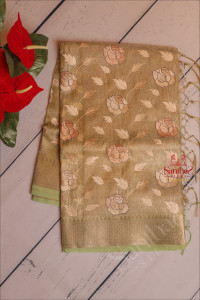 kota-tissue-saree-in-lime-green-colour-with-floral-emboridery-work