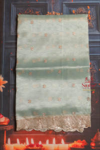 tiffany-blue-colour-organza-tissue-saree-with-fancy-floral-border-and-butta-with-self-blouse