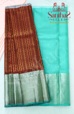 MEROON COLOUR BODY ZARI WITH CONTRAST BLOUSE & BORDER
