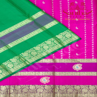 RANI PINK BODY IN ZARI BUTTA WITH CONTRAST BLOUSE & BORDER
