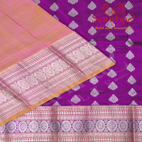 MAJENTA COLOUR BODY IN ZARI BUTTA WITH CONTRAST BLOUSE & BORDER
