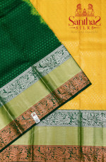 YELLOW COLOUR BODY WITH CONTRAST BLOUSE & BORDER