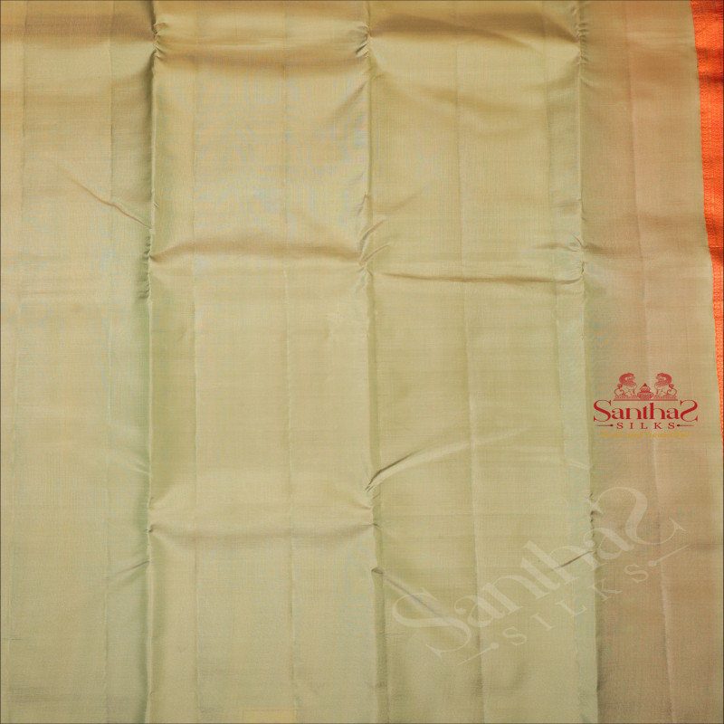 SEAFOAM GREEN COLOUR PLAIN BODY WITH CONTRAST BLOUSE