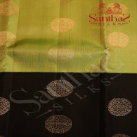 MINT GREEN COLOUR BODY WITH SILVER ZARI MOTIFS AND CONTRAST BLOUSE