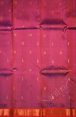 RICH MAROON COLOUR BODY WITH GOLDEN ZARI BUTTA WITH CONTRAST BLOUSE & BORDER