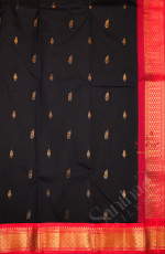 ONE SIDE BORDER OXFORD BLUE COLOUR BODY WITH GOLDEN ZARI BUTTA & WITHOUT BLOUSE