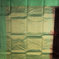 COFFEE BROWN COLOUR BODY WITH GOLDEN ZARI RAIN DROP BUTTA WITH CONTRAST BLOUS & BORDER