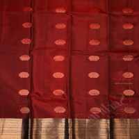 MAROON COLOUR BODY WITH GOLDEN ZARI BUTTA WITH CONTRAST BLOUSE & BORDER