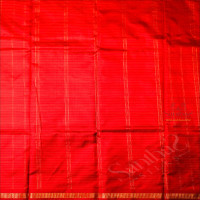 VENETIAN RED COLOUR BODY WITH SMALL CHECKED AND SELF COLOUR PALLU WITH SELF COLOUR BLOUSE