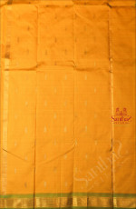 ONESIDE BORDER MANGO YELLOW COLOUR BODY WITH GOLDEN ZARI BUTTA & WITHOUT BLOUSE