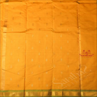 ONESIDE BORDER MANGO YELLOW COLOUR BODY WITH GOLDEN ZARI BUTTA & WITHOUT BLOUSE