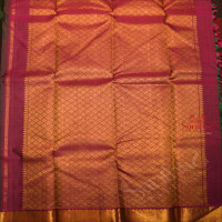 DARK GREEN COLOUR BODY WITH ANNAM BUTTA WITH CONTRAST BLOUSE & BORDER