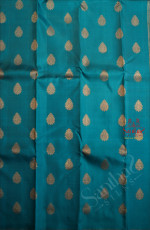 ANANDHA BLUE COLOUR BODY WITH GOLDEN ZARI BUTTA WITH CONTRAST BLOUSE