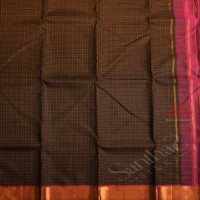 BLACK COLOUR BODY WITH MULTI COLOUR STRIPS WITH CONTRAST BLOUSE & BORDER