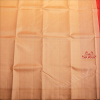 BISQUE COLOUR PLAIN BODY WITH CONTRAST BLOUSE