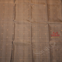 GREY COLOUR BODY WITH GOLDEN ZARI BUTTA WITH SELF BLOUSE