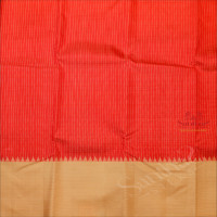 ONESIDE BORDER PEACH COLOUR BODY WITH CONTRAST BLOUSE & BORDER