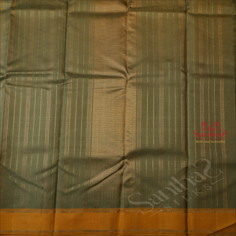 TEA GREEN COLOUR BODY WITH FANCY THREAD BUTTA WITH SELF BLOUSE