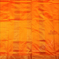 9 YARDS MADISAR MANGO YELLOW COLOUR BODY WITH SELF BORDER & WITHOUT BLOUSE