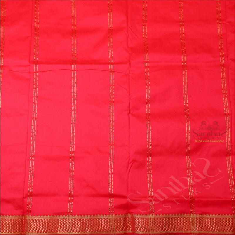 9 YARDS MADISAR PINK COLOUR BODY WITH SELF BORDER & WITHOUT BLOUSE