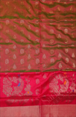 PINK COLOUR BODY WITH SILVER ZARI BUTTA WITH SELF BLOUSE