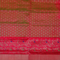 PINK COLOUR BODY WITH SILVER ZARI BUTTA WITH SELF BLOUSE