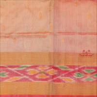 LIGHT PEACH COLOUR BODY WITH GOLDEN SILVER ZARI BUTTA WITH CONTRAST BLOUSE